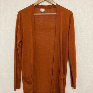 A New Day Rust Orange long Cardigan